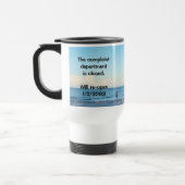 Voyage "Le service de plainte est fermé" Mug isolé (Gauche)