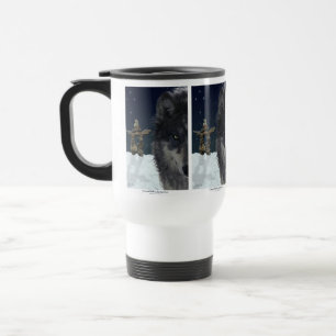 Voyage Loup gris et inukshuk Boire de la Mug