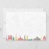 Voyage Mariage thématique Invitation à destination (Dos)