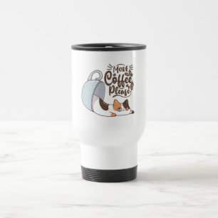 Voyage Mug Cute Cat Plus de café s'il vous plaît – Amour