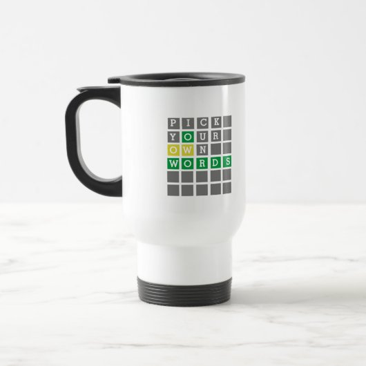 Voyage Mug de mot personnalisé (Gauche)