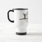 Voyage Mug - Silhouette de gymnaste avec nom (Gauche)