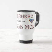 Voyage Mug Super Hero de maman célibataire (Devant droit)