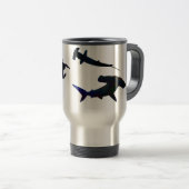 Voyage Plongeur de la SCUBA et requin mug (Devant droit)