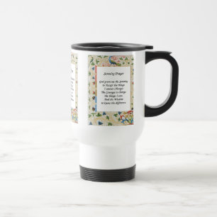 Voyage Prière de sérénité Peacock Motivational Travel Mug