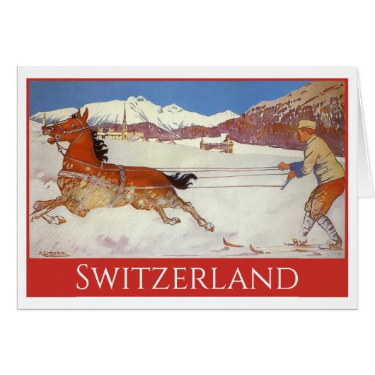 Voyage Rétro, Hiver en Engadin Suisse (Devant horizontal)