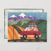 Voyage sur route - Carte postale (Devant / Derrière)