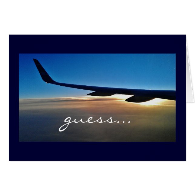 Voyage surprise : Avion et soleil (Devant horizontal)