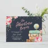 Voyage thème Baby shower invitation Aventure comme (Debout devant)