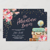 Voyage thème Baby shower invitation Aventure comme (Devant / Derrière)