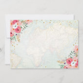 Voyage thème de la douche nuptiale invitation Mlle (Dos)