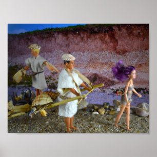 Voyage vers les terrains de chasse. affiche