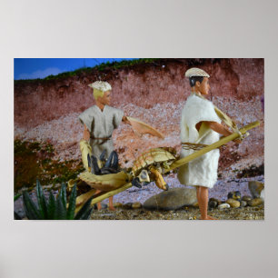 Voyage vers les terrains de chasse. affiche
