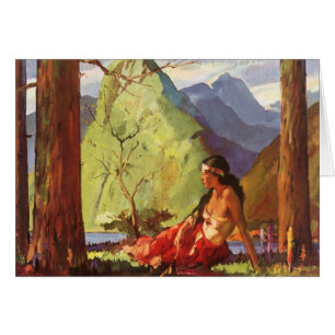 Voyage Vintage, Femme Autochtone Paysage Nouvelle-