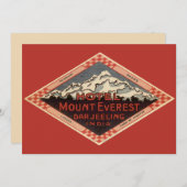 Voyage Vintage, Invitation Mont Everest (Devant / Derrière)