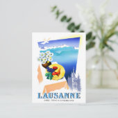 Voyage vintage Lausanne Suisse Carte postale (Debout devant)