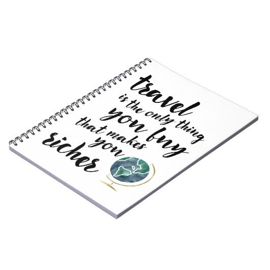 Voyage vous rend plus riche Carnet de devis (Côté gauche)