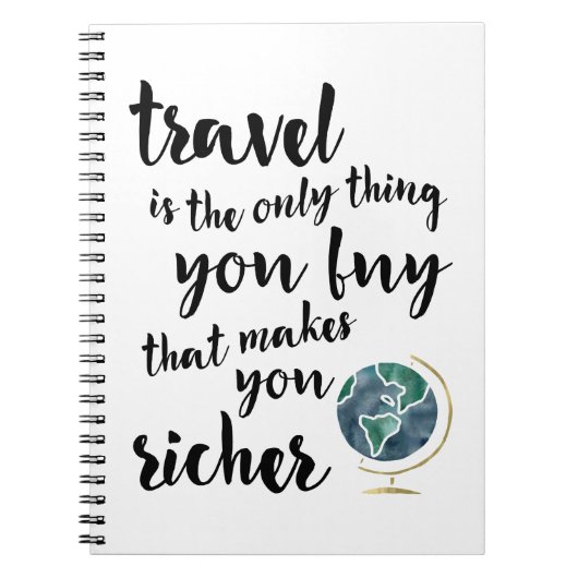 Voyage vous rend plus riche Carnet de devis (Devant)