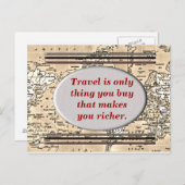 Voyage vous rend plus riche - carte postale (Devant / Derrière)