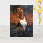 "Voyageant sans" carte de voeux vierge en (Fleur jaune)