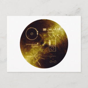 Voyager 1 + 2 Geluiden van Earth Record Gold Hoesj Briefkaart