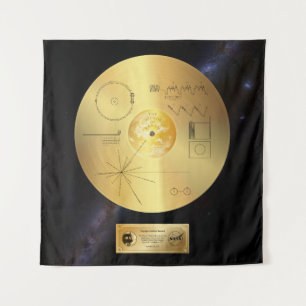 Voyager 1 Golden Record - Tapestry Wandkleed