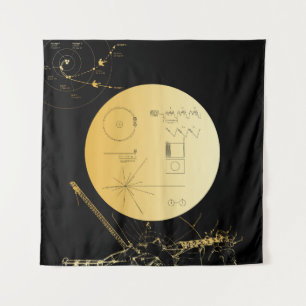 Voyager 1 Golden Record - Tapestry Wandkleed