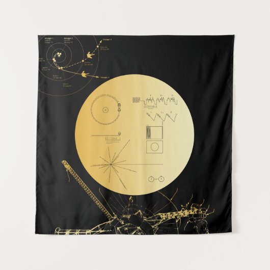 Voyager 1 Golden Record - Tapisserie (Devant)