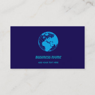 Voyager avec le Carte de visite du logo Globe