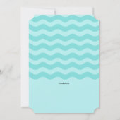 Voyager Bunny Douche Invitation Bleu (Dos)