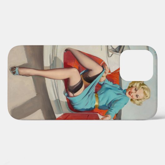 "Voyager dans le style" iPhone 12 Coque (Verso (horizontal))