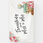 Voyager de Miss à Mme Bannière de douche nuptiale (Vertical)