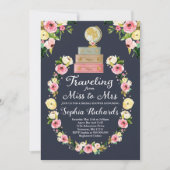 Voyager de Miss à Mme Fête de l'mariée Invitation (Devant)