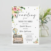 Voyager de Mlle à Mme Fête des mariées Carte Marié (Debout devant)