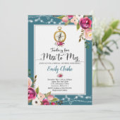 Voyager Invitation de douche nuptiale Mlle à Mme S (Debout devant)