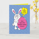 Voyager Pâques Bunny Drôle Riddle Pour Carte Enfan (Fleur jaune)