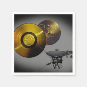 Voyager Spacecraft en Golden Record Servetten
