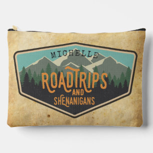 Voyages sur route et Shenanigans Sac à zip à patch