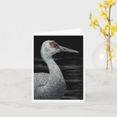 "Voyageur Ancien" - Carte Sandhill Crane (Fleur jaune)