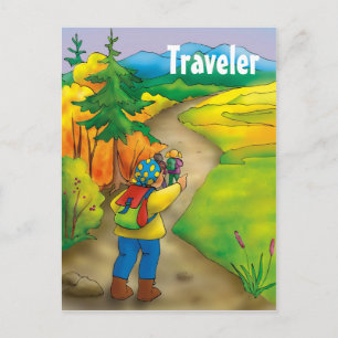 Voyageur - modèle de carte postale