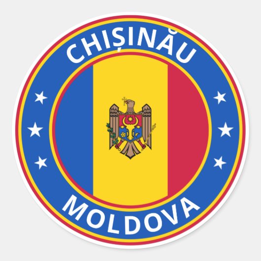Voyageur mondial - Chișinău, Moldavie Sticker (Devant)