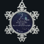 Voyageurs et étoiles - Ornement encadré de flocon<br><div class="desc">"Imaginez regarder dans le ciel nocturne et voir un million de guides brillants remplis de promesses. " Inspiré par l'histoire Le Petit Prince de Saint-Exupéry.</div>