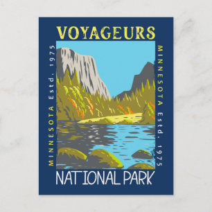 Voyageurs Nationaal Park Minnesota Retro in nood Briefkaart