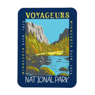 Voyageurs Nationaal Park Minnesota Retro in nood Magneet
