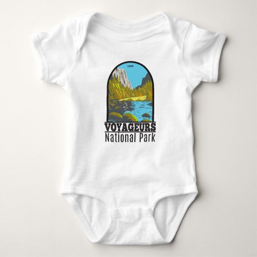 Voyageurs Nationaal Park Minnesota Vintage Romper (Voorkant)