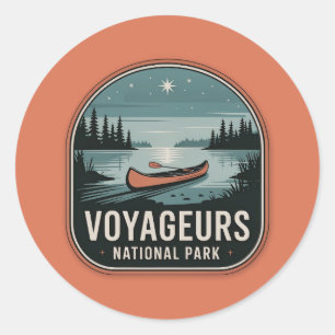 Voyageurs National Park Kano-badge Ronde Sticker