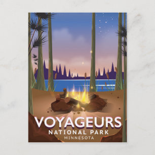 Voyageurs National Park Minnesota-reisposter Briefkaart