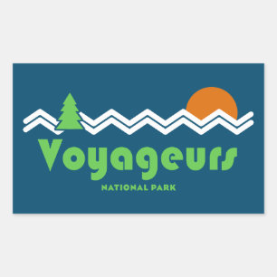 Voyageurs National Park Retro Rechthoekige Sticker