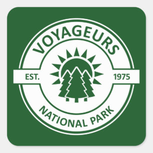 Voyageurs National Park Sun Trees Vierkante Sticker