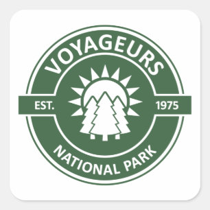 Voyageurs National Park Sun Trees Vierkante Sticker